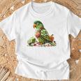 ウロコインコ フルーツアート トロピカル キウイ りんご ナッツ Tシャツ 高齢者への贈り物