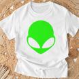 エイリアンヘッド グリーンフェイス ファニービリーブ Ufo ヒューマンコスチューム Edm 長袖tシャツ Tシャツ 高齢者への贈り物