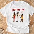 エジプト 神 エジプト トリニティ オシリス ホルス ケメティック Tシャツ 高齢者への贈り物