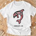 オークリー、カリフォルニア オルカキラー クジラ ネイティブアメリカン ギフト Tシャツ 高齢者への贈り物
