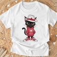 カナダデー 面白い クール 黒猫 カナダ国旗 キッズ 女の子 男の子 Tシャツ 高齢者への贈り物