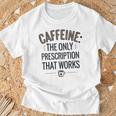 カフェイン 効く唯一の処方箋 Tシャツ 高齢者への贈り物