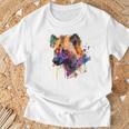 カラフルなハイエナプレデター 水彩画携帯電話ケース Tシャツ 高齢者への贈り物