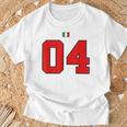 カレッジ 04 ナンバー スタイル ヴィンテージ イタリア国旗 Tシャツ 高齢者への贈り物