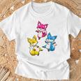 カワイイ・パンセクシュアル・プライド・フォックス 長袖tシャツ Tシャツ 高齢者への贈り物
