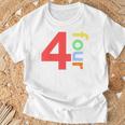 キッズ 4歳の誕生日シャツ 男の子 女の子 4歳 4歳 4歳 パーティー Tシャツ 高齢者への贈り物