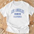 クラシック ロサンゼルス カリフォルニアブルー Tシャツ 高齢者への贈り物