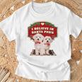 クリスマス デコレーション 犬 マルチーズ Tシャツ 高齢者への贈り物