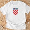 クロアチア ヴィンテージ クロアチア国旗tシャツ Tシャツ 高齢者への贈り物