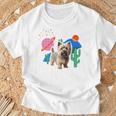 ケアンテリア デザートデザイン犬 長袖tシャツ Tシャツ 高齢者への贈り物