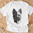 ケアンテリア 犬 モチーフ ペット 作品 ケアンテリア Tシャツ 高齢者への贈り物
