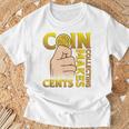 コイン収集はセント硬貨を集めるコインコレクター Tシャツ 高齢者への贈り物
