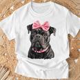 コケット ボウケーン コルソ 犬 ママ ピンクリボン 女の子 Tシャツ 高齢者への贈り物