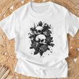 ゴシック フローラル アートワーク ゴス 美的 ローズ オルタナティブ フローラル Tシャツ 高齢者への贈り物