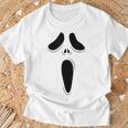 ゴーストスクリームフェイス ハロウィン ゴーストスクリームフェイス ハロウィン Tシャツ 高齢者への贈り物