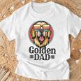 ゴールデンパパヴィンテージゴールデンレトリバー犬のための父親の日 Tシャツ 高齢者への贈り物