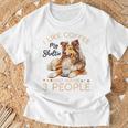 シェットランド・シープドッグ犬用シェルティ I Like Coffee Myheltie Tシャツ 高齢者への贈り物