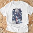 シャーク ワイフ 東京 アニメ ワイフ 女の子 かわいい カワイイ 漫画 レトロ 長袖tシャツ Tシャツ 高齢者への贈り物