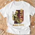 スターウォーズ ボバ・フェットの本 アウトロー 叙事詩 レトロ ポートレート Tシャツ 高齢者への贈り物
