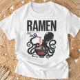 ストリートウェア ラーメン カワイイ オタク マンガ アニメ バックプリント モダン Tシャツ 高齢者への贈り物