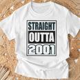 ストレイト・アウタ 2001 バースデー 2001 年生まれ 2001 ヴィンテージ Tシャツ 高齢者への贈り物