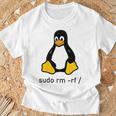 タックスlinuxペンギン-Sudorm-Rfコンピューターサイエンスコンピューター Tux Linux Tシャツ 高齢者への贈り物