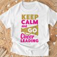 チア チアリーディング Keep Calm And Go チアリーディング Tシャツ 高齢者への贈り物