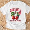 チェリーファーマーズマーケット フレッシュピックチェリー チェリー好き Tシャツ 高齢者への贈り物