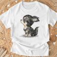 チワワ 犬 かわいい いぬ 子犬 ペット イラスト Tシャツ 高齢者への贈り物