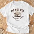 テキサス・ドント・ペット・ザ・フワッフィー・カウズ・ファニー・バイソン Tシャツ 高齢者への贈り物