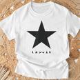 デヴィッド・ボウイ音楽ロックスターロゴ Tシャツ 高齢者への贈り物