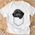 トイプードルのポケット Tシャツ 高齢者への贈り物
