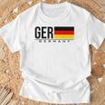 ドイツ 国旗 ドイツ カントリーコード Gerスポーツゲーム アスリート Tシャツ 高齢者への贈り物