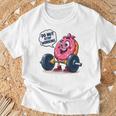 ドーナツストップワーキング ドーナツ ジム ワークアウト ウェイトリフティング 面白い Tシャツ 高齢者への贈り物