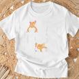 バックプリント ノッシン お尻 犬 かわいい コーギー Tシャツ 高齢者への贈り物