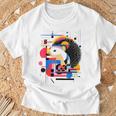 ハリネズミ アート 幾何学 動物 抽象 グラフィック ハリネズミ Tシャツ 高齢者への贈り物