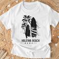 ハレイワ ビーチ ハワイ サーフィン ビンテージ サーフィン サーファー Tシャツ 高齢者への贈り物