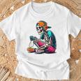 ハロウィン スケルトン ゲーマー おもしろい スケルトン コスチューム ビデオゲーム Tシャツ 高齢者への贈り物