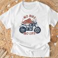 バイク 面白tシャツ No Bike No Life メンズ オートバイ モーターサイクル おもしろ ツーリング 服 Tシャツ 高齢者への贈り物