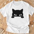 バッグの中に隠れているかわいい黒猫 猫好き 猫飼い 猫 ネコ ねこくろねこ好き 面白い サプライズ ギフト Tシャツ 高齢者への贈り物