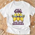 バナナ好きな女の子だけフルーツファニーイエローバナナ好き Tシャツ 高齢者への贈り物