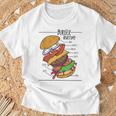 バーガー 解剖 成分 チーズバーガー ハンバーガー パテ Tシャツ 高齢者への贈り物