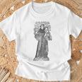 パドヴァの聖アンソニー 赤ちゃん イエス ヴィンテージ カトリック 守護聖人 Tシャツ 高齢者への贈り物