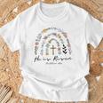ヒ・イズ・ライゼン・フラワーズ・レインボー・ジーザス Tシャツ 高齢者への贈り物