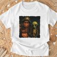 ビッグフットエイリアン 面白い ハロウィン トリック ドア カメラビュー 長袖tシャツ Tシャツ 高齢者への贈り物