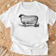 ビンテージ羊の描画 Tシャツ 高齢者への贈り物