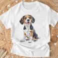 ビーグル 犬 モチーフ ペット イラスト ビーグル Tシャツ 高齢者への贈り物