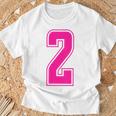 ピンク色背番号 2 チーム短大スポーツピンク色背番号付きユニフォーム Tシャツ 高齢者への贈り物