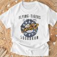 フライングタイガーの第二次世界大戦 インシグニア ビンテージ 第二次世界大戦 航空隊 Tシャツ 高齢者への贈り物