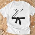 ブラックベルトコスチューム 空手着 柔道 テコンドー カンフー 武道 Tシャツ 高齢者への贈り物